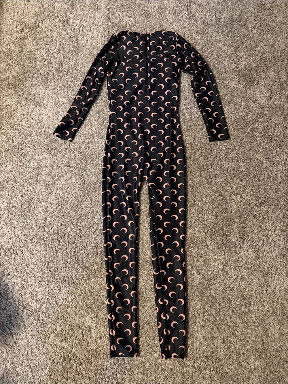 Marine Serre Black Crescent Moon Print Jumpsuit - Picture 4 of 5